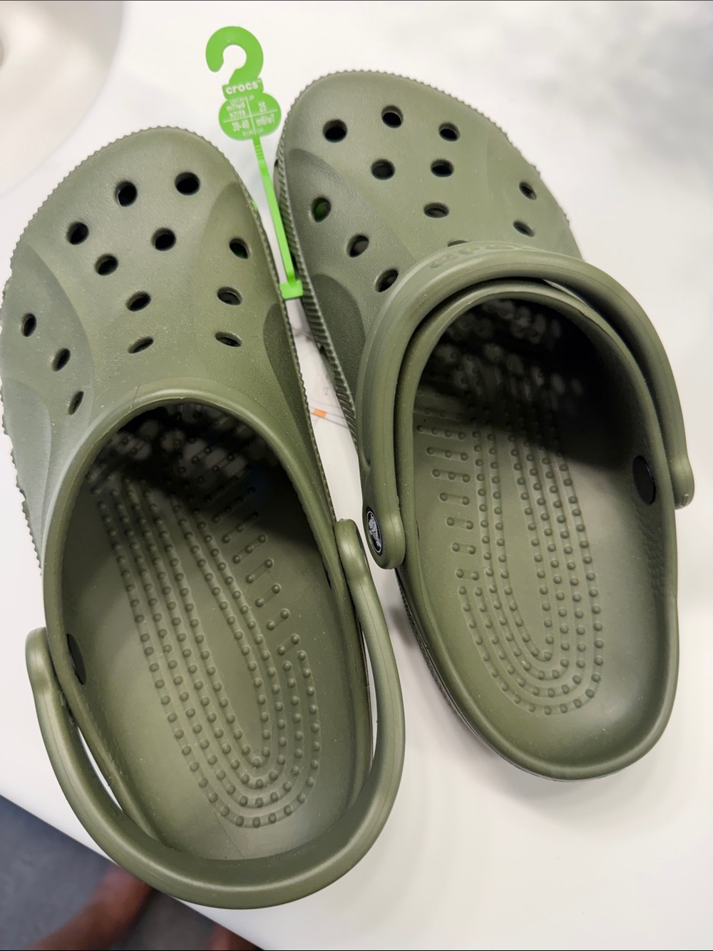 CROCS Classic Clog Sandals in Olive Green